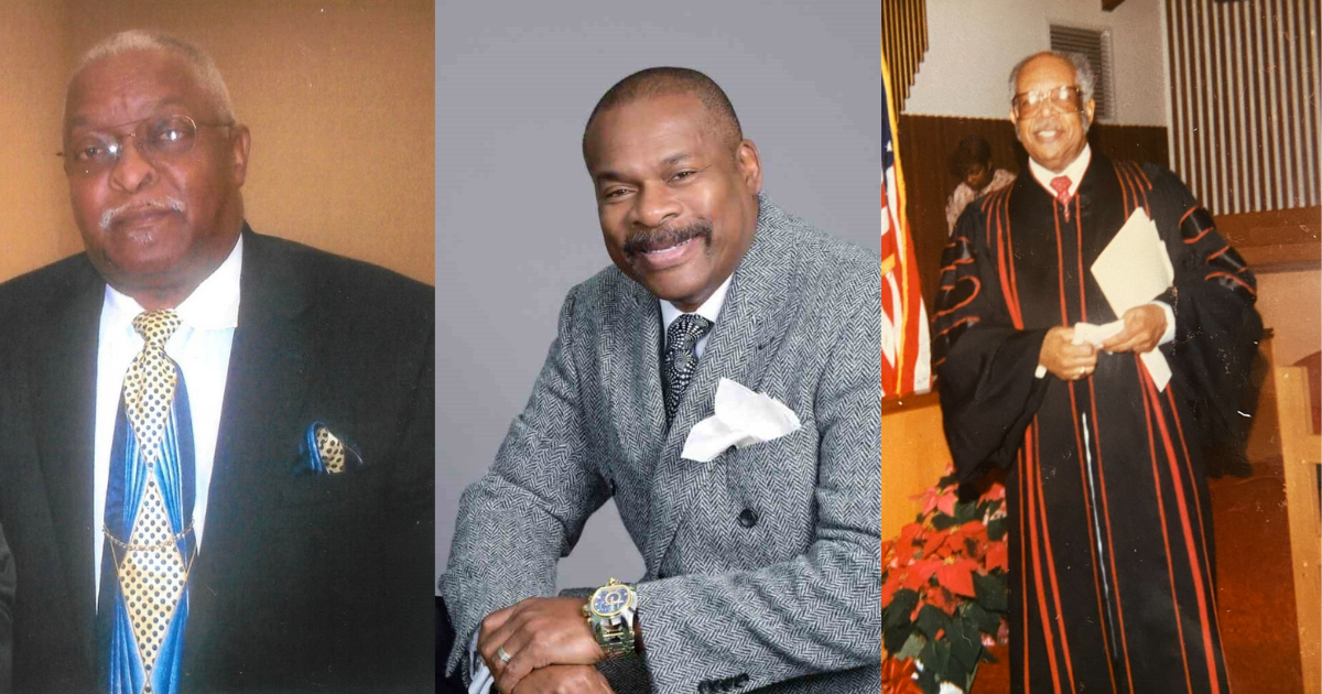 A collage of Louis Skipper, Reverend Roosevelt Austin, and Robert Brewer