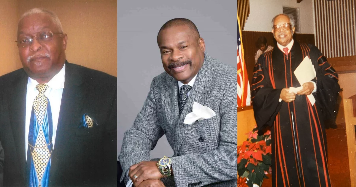 A collage of Louis Skipper, Reverend Roosevelt Austin, and Robert Brewer