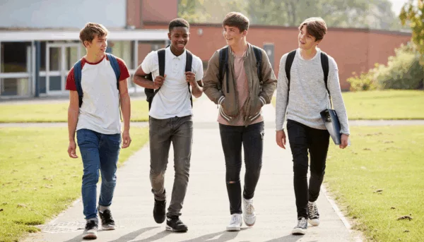 A group of boys at an all-boys school